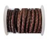 Round Braided Leather Cord SE/PB/Vintage Copper - 8mm