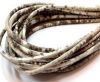 Round stitched nappa leather cord 3mm-Python Beige