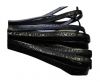 Real Flat Leather-5MM-Hope Love Heart style-black