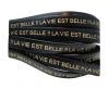 Real Flat Leather-LA VIE EST BELLE-Blue with Gold