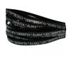 Real Flat Leather-LEV SKRATTA ÄLSKA-5mm-black with silver