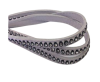Real Nappa Flat Leather with swarovski crystals-6mm-Lila
