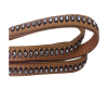 Real Nappa Flat Leather with swarovski crystals-6mm-Toffee