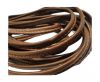 Real nappa leather stitched - 5mm - Brown