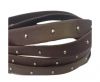 Real Nappa Leather with studs-5mm-dark taupe