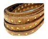 Real Nappa Leather with studs-10mm-VIntage Brown