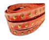 Real Nappa Leather with studs-10mm-VIntage Red