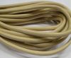 Round stitched nappa leather cord 6mm-Beige