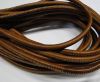 Round stitched nappa leather cord 6mm-Brown