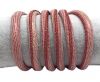 Real Round Nappa Leather cords 6mm- Lizard Prints -Red