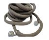 Real silk cords with inserts - 8 mm - Taupe