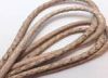 Round stitched nappa leather cord 6mm-NUDE