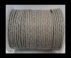 Round Braided Leather Cord-Light Grey-3mm