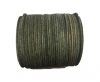 Round Hairy Leather -2mm- Vintage olive