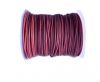 Round Leather Cord  - Dark Pink - 1mm