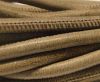 Round stitched nappa leather cord Snake-style -Taupe -4mm