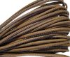 Round stitched nappa leather cord 2,5 mm-Clay brown