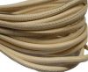 Round stitched nappa leather cord 4mm-Beige