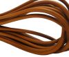 Round stitched nappa leather cord Cognac-4mm