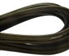 Round stitched nappa leather cord Dark Forest Green-4mm