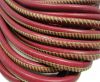 Round stitched nappa leather cord Red Light - 4 mm