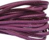 Round stitched nappa leather cord Snake-style-Brillant fuchsia-4mm