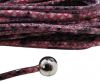 Round stitched nappa leather cord Snake-Style -Fuchsia -4mm