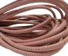 Round stitched nappa leather cord Snake-style -Pink -4mm