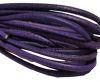 Round stitched nappa leather cord Snake-style -Violet-4mm