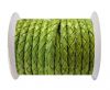Round Braided Leather Cord SE/B/522-Light Green - 4mm