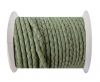Round Braided Leather Cord SE/B/716-Pastel Lime-4mm