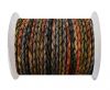 Round Braided Leather Cord SE/DM/04-Dark Shades - 4mm