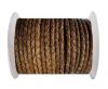 Round Braided Leather Cord SE/PB/04-Hazelnut - 4mm