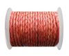 Round Braided Leather Cord SE/PB/05-Terracotta - 8mm