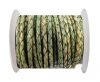 Round Braided Leather Cord SE/PB/18-Vintage Green-8mm