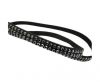 Suede Cord with Silver Shiny Studs-5mm- Dark Grey