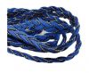 Suede cords with chains-10mm-blue