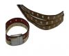 synthetic nappa leather with Rings 10mm-Light brown