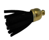 Tussels-Suede-Gold Caps-Black-30mm