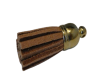 Tussels-Suede-Gold Caps-Light Coffee-30mm