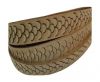Vintage Style Flat Leather-Fish Style-20mm-Light Brown