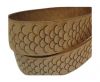 Vintage Style Flat Leather-Fish Style-30mm-Light Brown