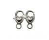 Zamak Lobster Claw Clasps-FI7002 - Silver - 28mm