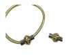 Zamak magnetic claps MGL-03-5mm-gold/silver+strass