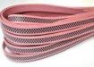 Flat Leather Cords - Chess Style - 10mm-Baby Pink