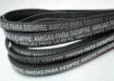 Flat Leather Cords - Amigas para siempre - 7mm -Grey