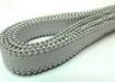 Flat Nappa Leather with Chains - 14mm -  Light Grey