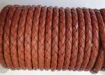 Round Braided Leather Cord SE/B/08-Coral - 3mm