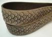 Vintage Style Flat Leather-Fish Style-30mm-Dark Brown