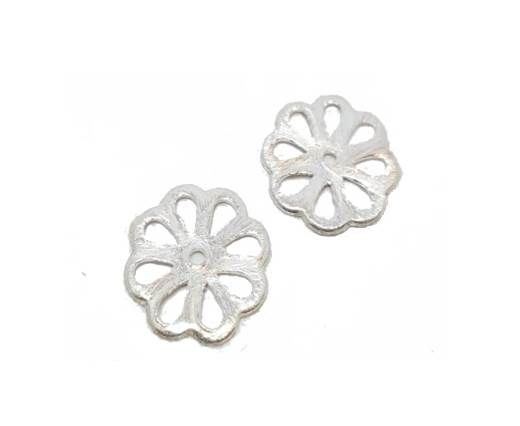 Silver plated Brush Beads - 3002